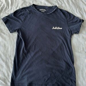 Blue Jack & Jones Logo Crewneck Tee